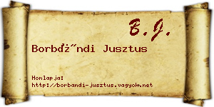 Borbándi Jusztus névjegykártya